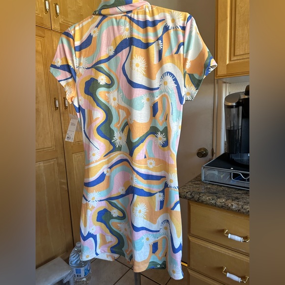 Multicolored daisy mini dress size Large - Picture 7 of 8